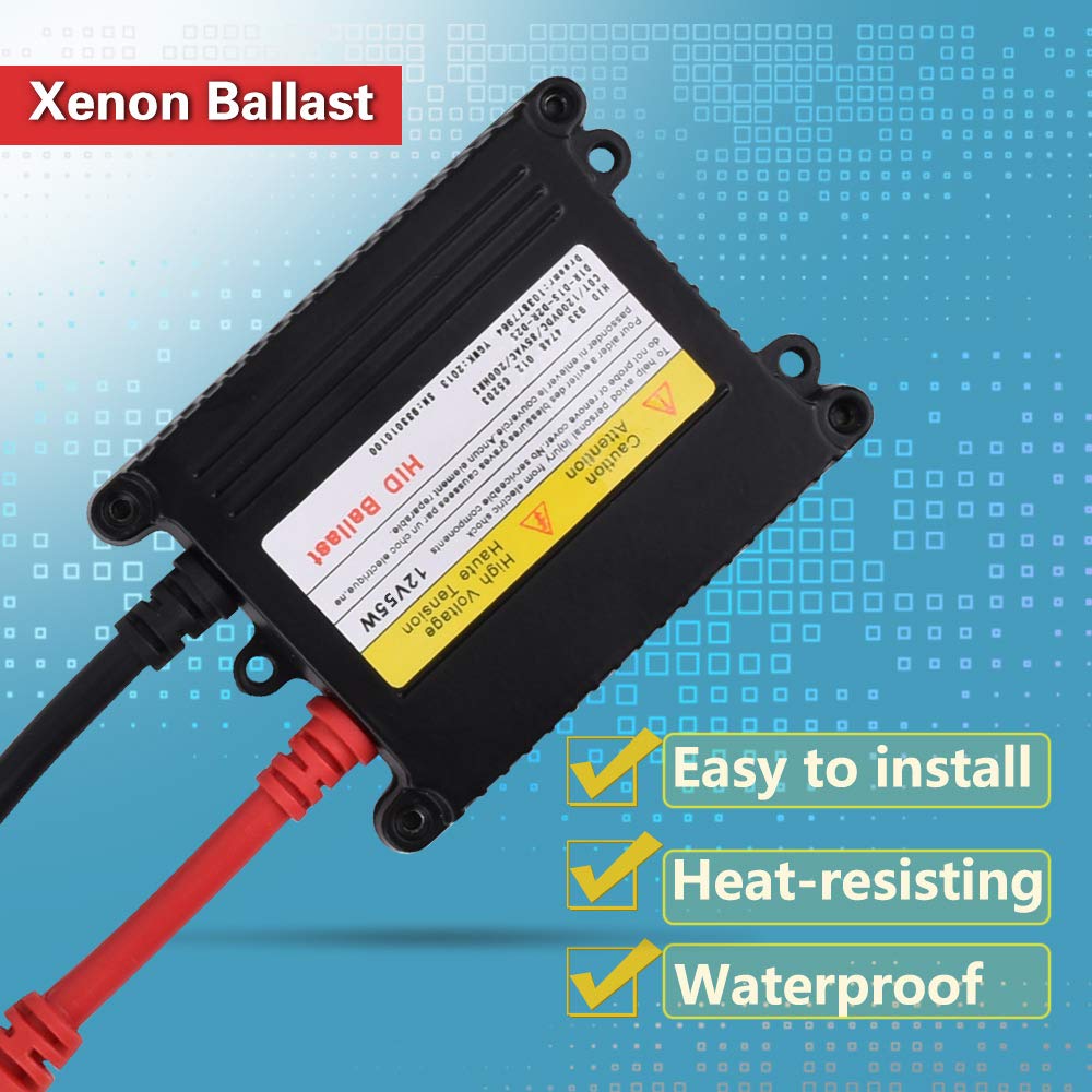 Fgrsrz 2Pcs Hid Ballast, Dc 12V 55W Super Slim Hid Ballast, Universal Xenon Headlight Ballast Kit For H1 H4 H3 H7 H8 H9 H11 H13 9003 9005 9006 9007